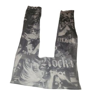 Seductions Black and White Graphic Print Leggings